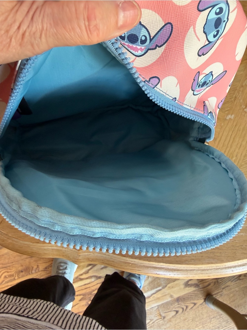 Disney Stitch Coral Pink and Light Blue Mini Backpack - Picture 5 of 9
